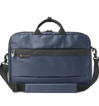 Borsa Office Bag Job dim.44x34x12cm tessuto tecnico blu INTEMPO