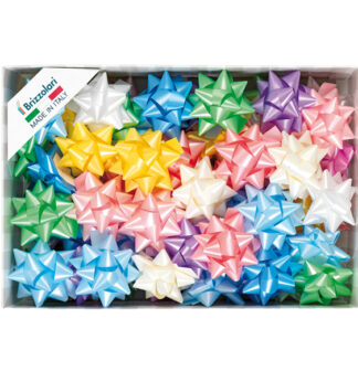 70 stelle nastro liscio 6800 19mmxD.9cm colori assortiti primavera Brizzolari