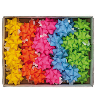 36 stelle nastro carta ecocolor 20mmxD.9cm colori ass. primavera Brizzolari