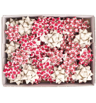50 stelle nastro carta erba 15mmxD.6,5cm fantasie assortite natale Brizzolari