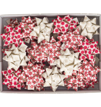 36 stelle nastro carta erba 20mmxD.9cm fantasie assortite natale Brizzolari