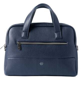Borsa c/manici slim Gate Trended ecopelle dim.41x30x7cm blu InTempo