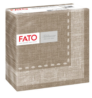 50 tovaglioli 40x40cm Linea tablewear Cachemire Caffe' Fato