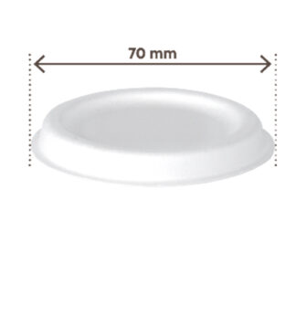 100 Coperchi per coppetta porta salse monouso 60ml bianco Signor Bio