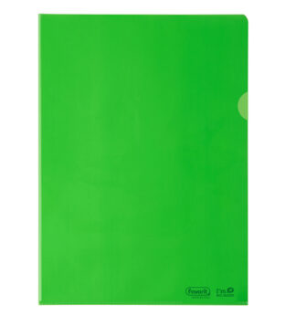 25 cartelline a L 22X30 PE Bio-Based verde liscio superior Favorit