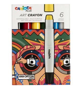 Astuccio 6 pastelli a cera colori assortiti Carioca Plus