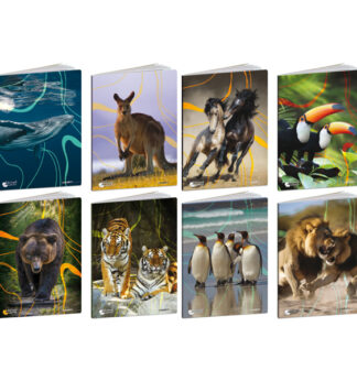 Maxiquaderno A4 20fg+1 80gr rigo di 3a Animal World 2024 Blasetti