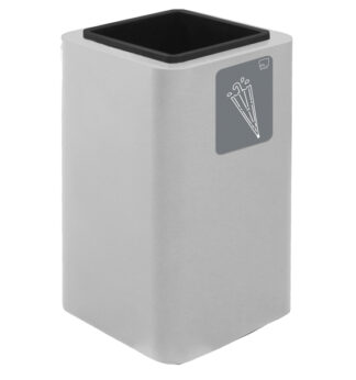 Portaombrelli Cubo 38x38x65cm in acciaio bianco Stilcasa