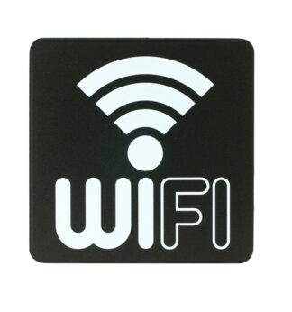 Pittogramma Wifi 16x16cm PVC nero/bianco Stilcasa