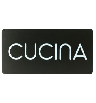 Pittogramma Cucina 32,5 x 16cm PVC nero/bianco Stilcasa