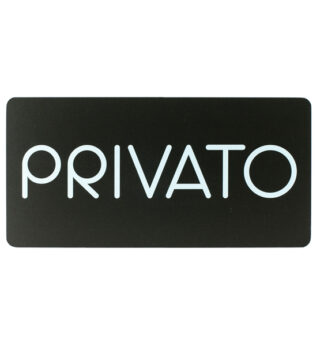 Pittogramma Privato 32,5 x 16cm PVC nero/bianco Stilcasa