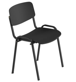 Seduta attesa Milk nero s/braccioli