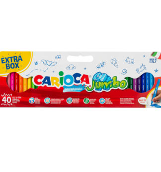 Valigetta 40 pennarelli Jumbo lavabili colori assortiti CARIOCA