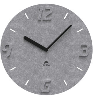 Orologio da parete PET effetto 3D Ø55cm grigio Alba