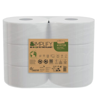 Pacco 557 strappi Carta Igienica MiniJumbo goffratura mini SIMPLIFY Papernet