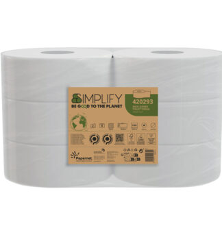 Pacco 1305 strappi Carta Igienica MaxiJumbo goffratura micro SIMPLIFY Papernet