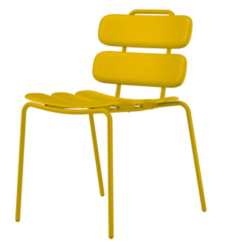 Seduta collettivita' Lemon s/braccioli giallo Unisit