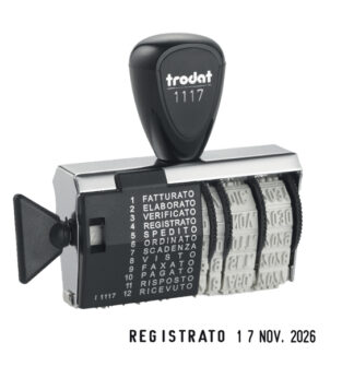 Timbro 1117/DB11 manuale DATARIO +POLINOME 4mm TRODAT