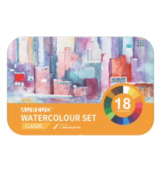 Set 18 demi-godet + pennello brush colori classici DOM