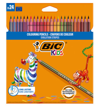 Astuccio 24 matite Evolution Stripes colori assortite BIC