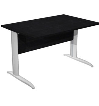 SCRIVANIA LINEARE 120X80cm NERO VENATO - fianchi grigio alluminio EASY