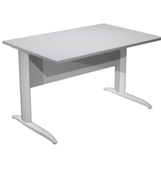 SCRIVANIA LINEARE 120X80cm GRIGIO - fianchi grigio alluminio EASY