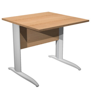 SCRIVANIA LINEARE 80X80cm FAGGIO - fianchi grigio alluminio EASY