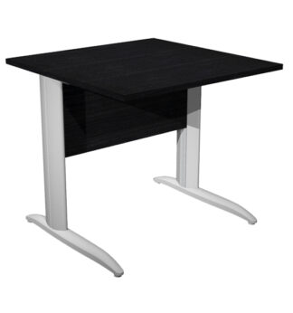 SCRIVANIA LINEARE 80X80cm NERO VENATO - fianchi grigio alluminio EASY