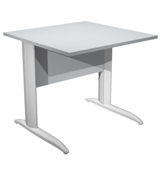 SCRIVANIA LINEARE 80X80cm GRIGIO - fianchi grigio alluminio EASY