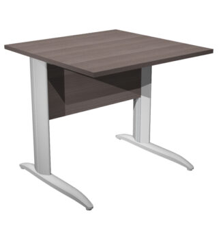 SCRIVANIA LINEARE 80X80cm FRASSINO TOSCANO - fianchi grigio alluminio EASY