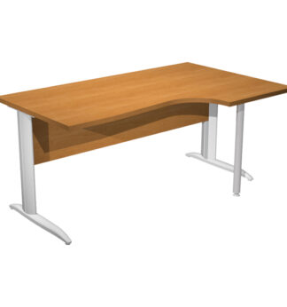 Scrivania Compact Destro 160x60/80/100cm NOCE CHIARO/GRIGIO ALL. Easy