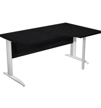 Scrivania Compact Destro 160x60/80/100cm NERO VENATO/GRIGIO ALL. Easy