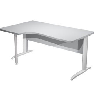 Scrivania Compact Sinistro 160x60/80/100cm GRIGIO fianchi GRIGIO ALL. Easy
