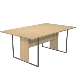 SCRIVANIA SINGOLA 180X80cm ROVERE - gamba ANTRACITE - ESSENCE