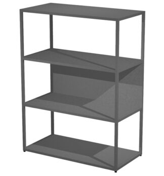 LIBRERIA media a giorno 90x44cm - H119cm ANTRACITE - gamba antracite ESSENCE