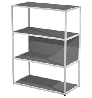 LIBRERIA media a giorno 90x44cm - H119cm ANTRACITE - gamba ANTRACITE ESSENCE