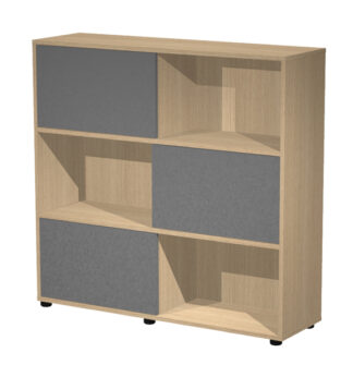 LIBRERIA media 3 ante scorrevoli struttura rovere / ante antracite ESSENCE