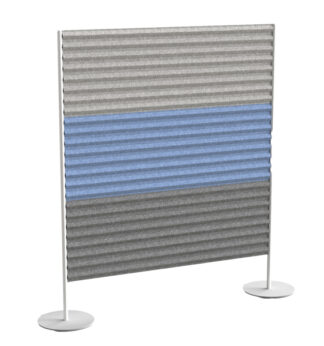 Pannello acustico FREE STANDING 120xH140cm GRIGIO CH./AZZ./GRIGIO MEDIO Stripes