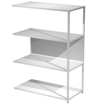 MODULO AGGIUNTIVO libreria Modular 90x44H122cm con struttura BIANCO - BIANCO