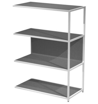 MODULO AGGIUNTIVO libreria Modular 90x44H122cm con struttura BIANCO - ANTRACITE