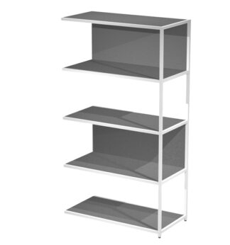 MODULO AGGIUNTIVO libreria Modular 90x44H161cm con struttura BIANCO - ANTRACITE