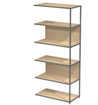 MODULO AGGIUNTIVO libreria Modular 90x44H200cm con struttura ANTRAC.- ROVERE