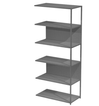 MODULO AGGIUNTIVO libreria Modular 90x44H200cm con struttura ANTRAC.- ANTRACITE