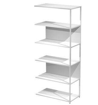 MODULO AGGIUNTIVO libreria Modular 90x44H200cm con struttura BIANCO - BIANCO