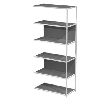 MODULO AGGIUNTIVO libreria Modular 90x44H200cm con struttura BIANCO - ANTRACITE