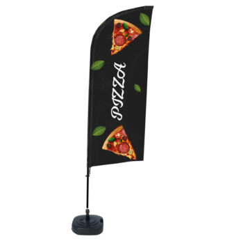 Bandiera a vela PIZZA con base riempibile