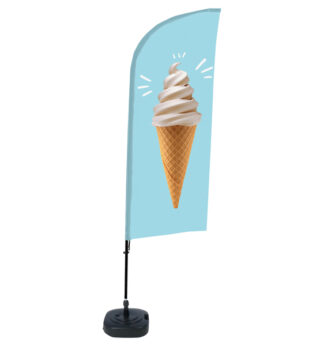 Bandiera a vela GELATO con base riempibile