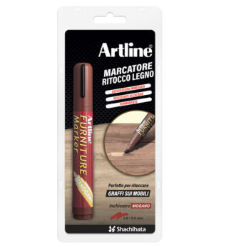 Marcatore permanente per legno Furniture Marker Artline punta scalpello mogano