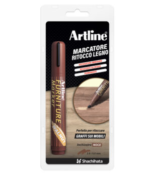 Marcatore permanente per legno Furniture Marker Artline punta scalpello noce