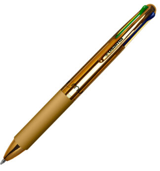 Penna sfera 4 colori 4 Multi 1.0mm Chrome metallic gold OSAMA